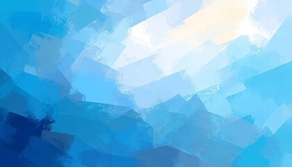 Fototapeta premium Abstract texture background with layered artistic paint strokes in different shades of ocean blue.