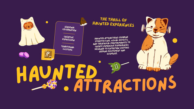 Purple and Orange Illustrated Halloween Presentation