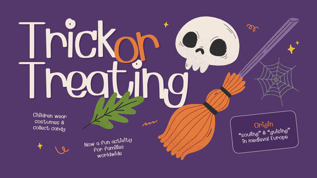 Purple and Green Playful Halloween Presentation