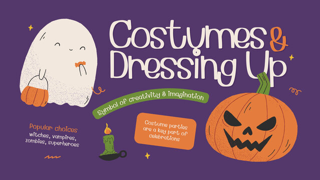 Purple and Green Playful Halloween Presentation