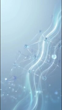 Premium AI Neural Network Technology Background with Flowing Light Ribbons