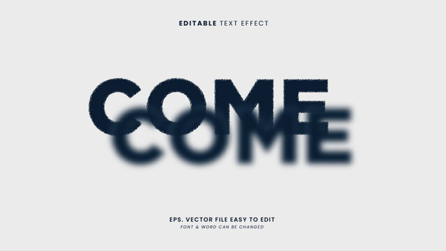 Blurred Out of Focus Overlapping Editable Vector Text Effect