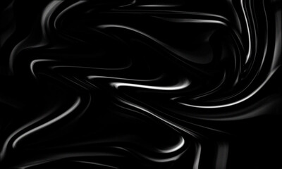 Fototapeta premium Abstract black and white swirling liquid texture background