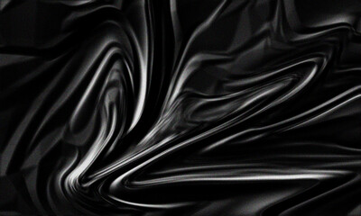 Fototapeta premium Abstract black fabric texture with light reflections