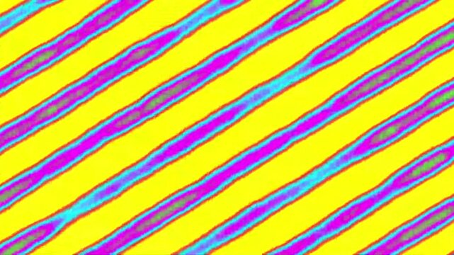 Abstract diagonal stripe pattern in yellow, magenta, and blue. Suitable for modern digital designs, backgrounds, packaging, and branding projects.