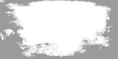 Obraz premium Abstract grunge distressed frame background in neutral slate gray color with white empty vector copy space center for modern minimalist border graphic design