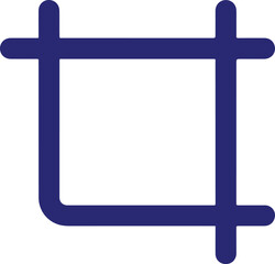 Obraz premium Crop tool interface icon vector graphic symbol outline and solid style