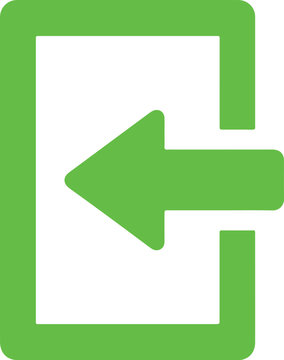 Exit or logout arrow interface icon vector graphic symbol design element