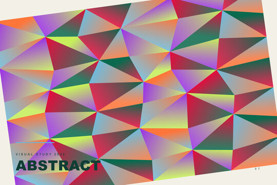 Abstract geometric triangle pattern background with colorful gradient vector illustration design transparent background