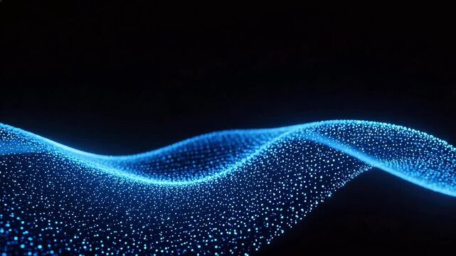 Blue glowing wave pattern
