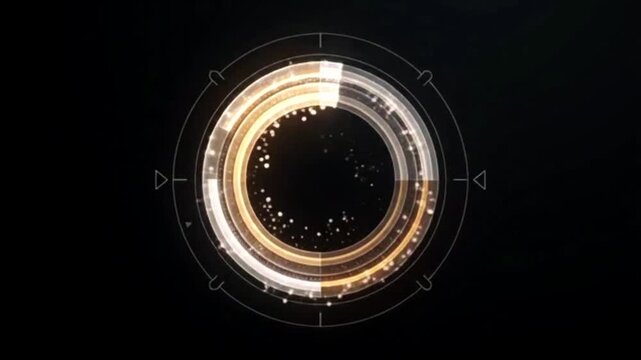 Abstract Circular Loading Progress with Radial Light Particles