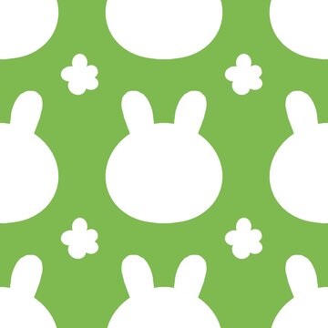 seamless pattern with rabbits