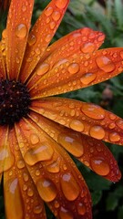 water drops on autumn leaves © Monika