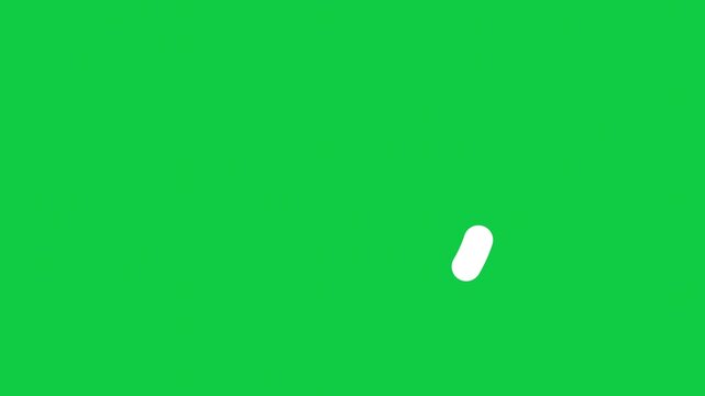 Minimalist dashed line circle loop motion graphic on chroma key