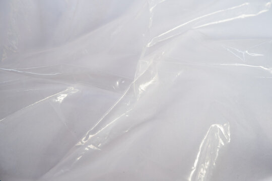 Crumpled Plastic Wrap Texture Overlay Background for Packaging Mockup and Graphic Design