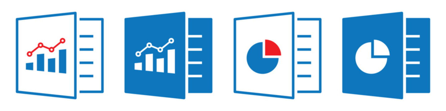 Document graph report file icon illustration
