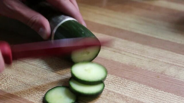 Slicing An English Cucumber