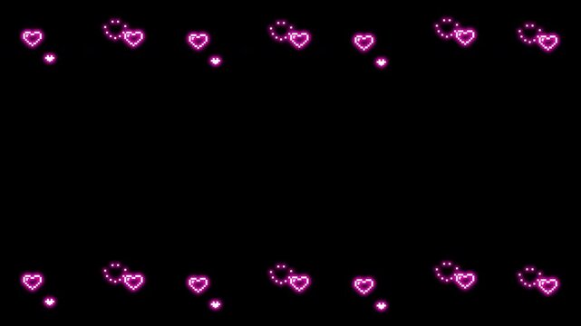 8bit cute heart frame