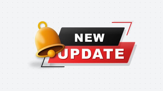 Animated New Update Notification Graphic with Bell