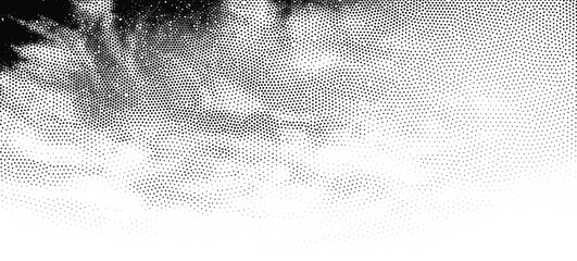 Obraz premium Abstract stipple cloud background, halftone monochromatic, grunge overlay, vector illustration