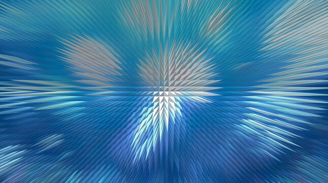 Blue Abstract Starburst Background with Radiating Geometric Lines