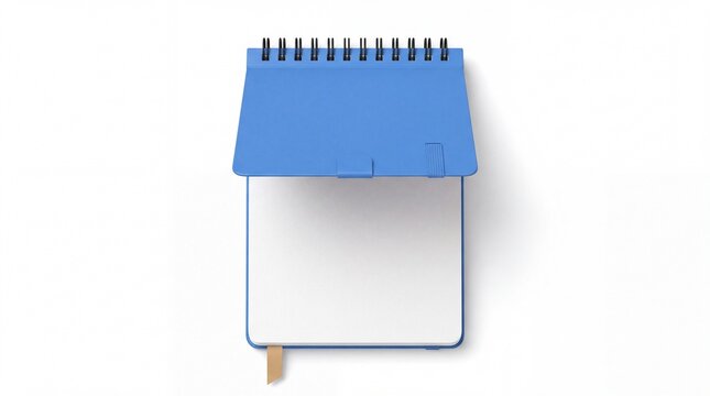 Realistic 3D illustration of a top bound reporter pad, professional journalism notebook