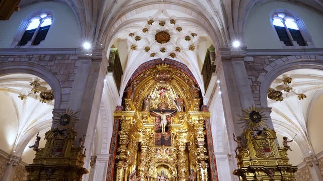 Images of the interior of the Monastery of Lerma, formerly a Discalced Carmelite convent, in the town of Lerma in the Arlanza region. Arlanza River. Province of Burgos. Castile and Le&oacute;n. Spain. Europe