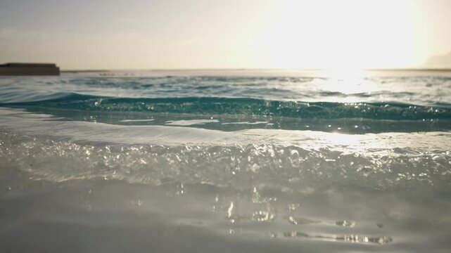 slow motion splash in a swimming pool