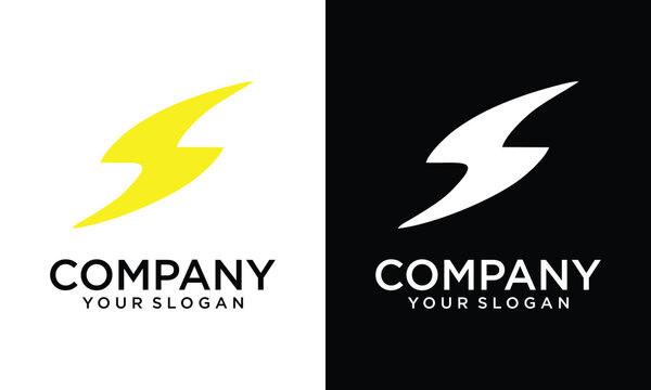 Modern Letter S Lightning Logo Template for Energy, Tech, and Electric Business Branding Vector Design
