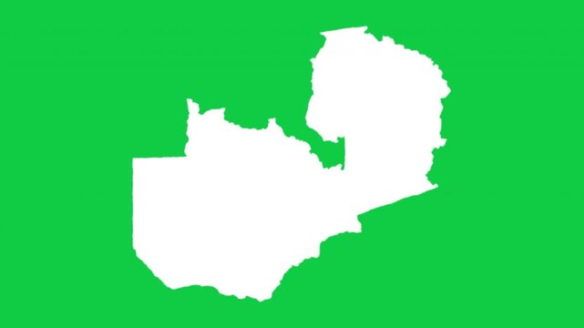 Zambia wiggle animation map loop green background