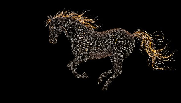 black horse vector illustration