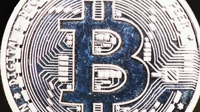 Silver Bitcoin Crypto Coin Macro Detail