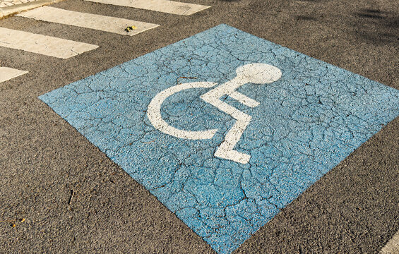 parking space for a driver with a disability.