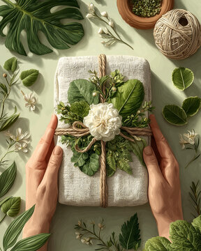 Flat illustration of sustainable gifting