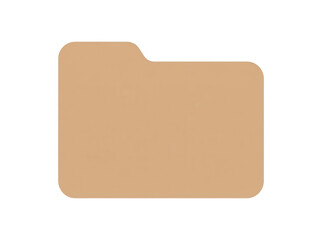 Obraz premium Minimalistyczna ikona folderu w kolorze beżowym, przedstawiająca płaski symbol przechowywania plików cyfrowych na czystym, białym tle, idealna do interfejsów użytkownika oraz projektów graficznych.