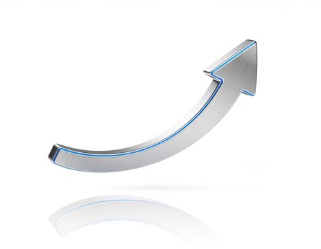 Success arrow, performance growth concept, isolated on white background