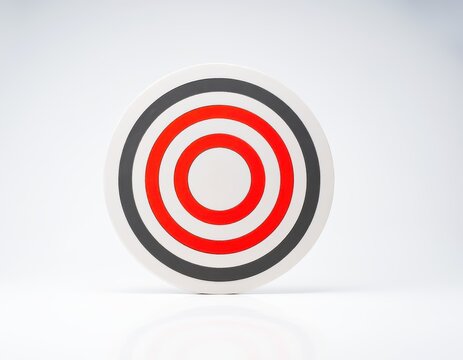 Bullseye target, achievement strategy concept, isolated on white background 