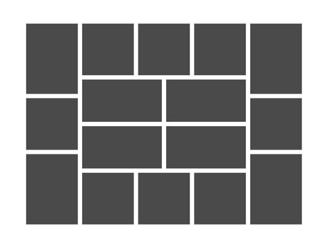 Large photo album collage grid template for many photos.