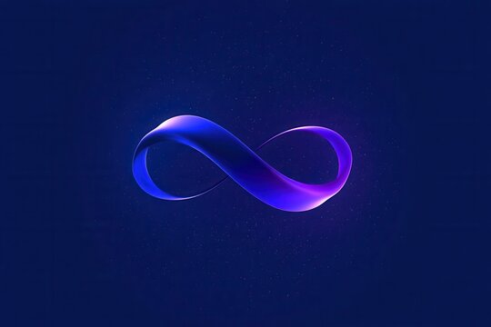 Colorful infinity symbol on a dark background representing endless possibilities and continuity