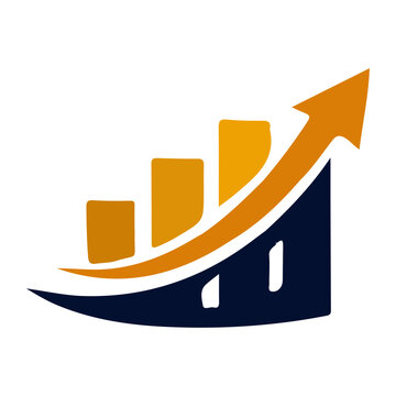Corporate business financial Growth, Chart Logo with rising arrow for corporate success full business
