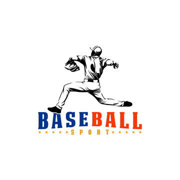 Silhouette professional baseball player vector illustration. Perfect for sports logos, team emblems, and tournament posters.