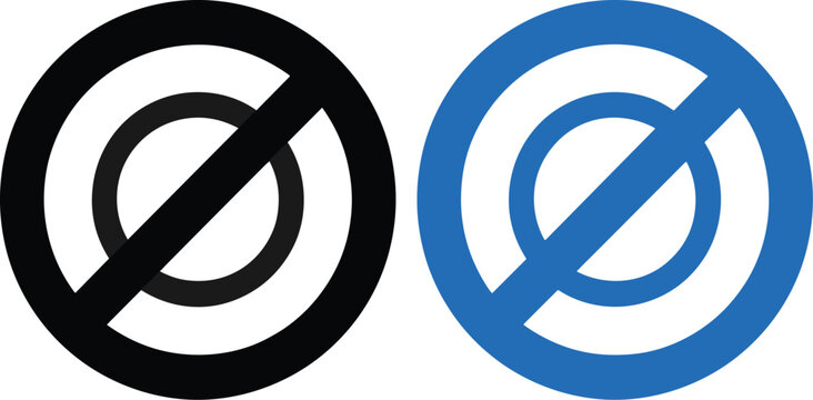 Prohibited Target Symbols in Black and Blue