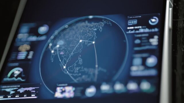 Global operations dashboard maps Asia Pacific routes