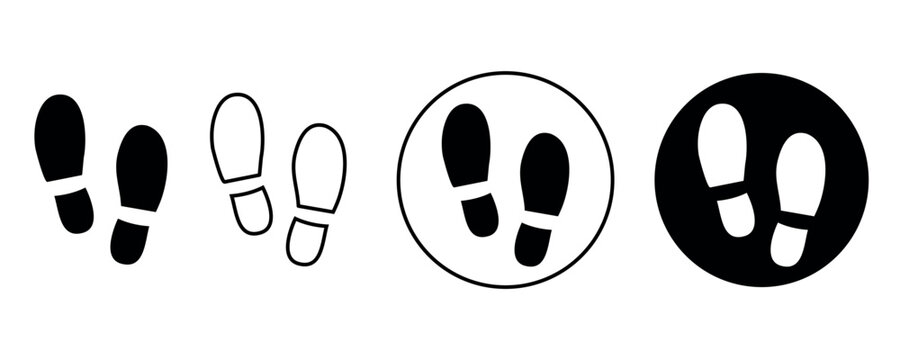  foot print flat icon for apps and websites