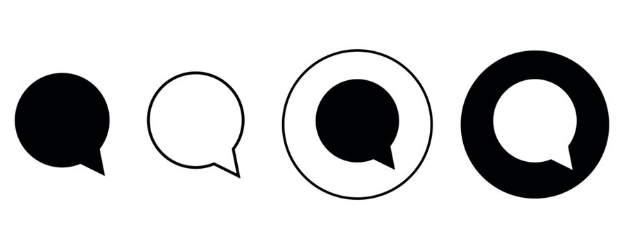 comment icon speech bubble symbol Chat message icons - talk message Bubble chat icon

