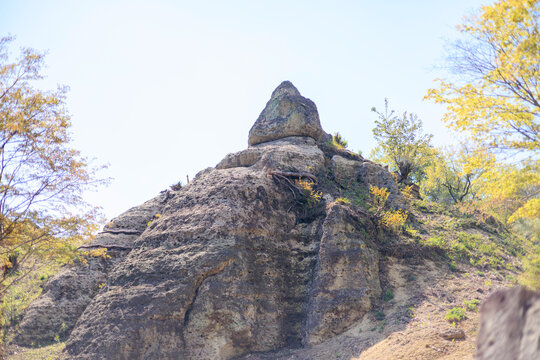 Unique Oya Stone Rock Formations and Cliffs in Oya, Utsunomiya, Tochigi, Japan