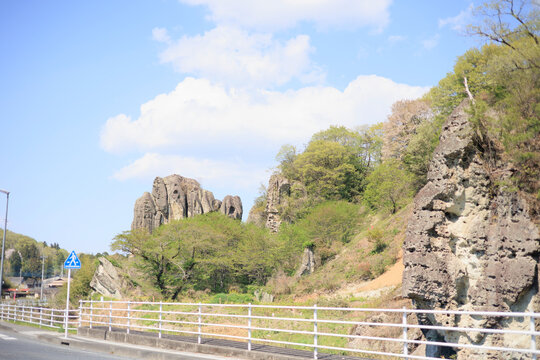 Unique Oya Stone Rock Formations and Cliffs in Oya, Utsunomiya, Tochigi, Japan