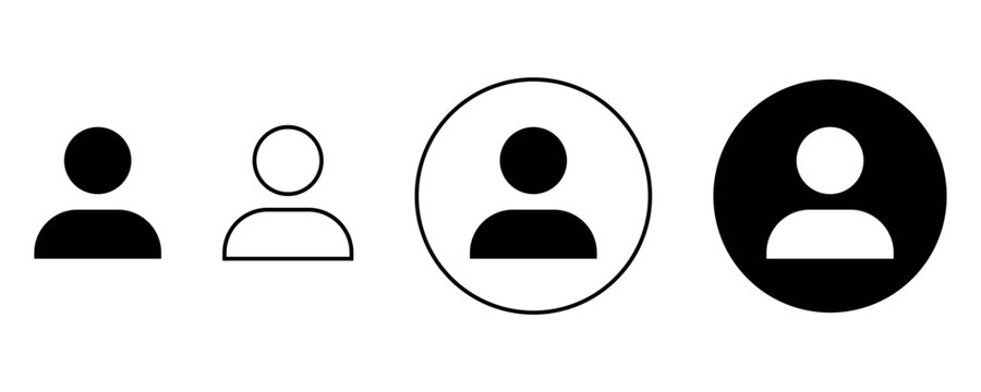 User icon vector set. Profile and people silhouette collection.
