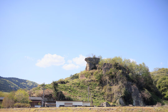Camel Rock, a Unique Oya Stone Rock Formation in Utsunomiya, Tochigi, Japan