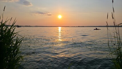 sunset over the river  zalew zegrzyński zegrze jezioro zegrzyńskie Zegrze Reservoir, Zegrze, Lake Zegrze © mobile